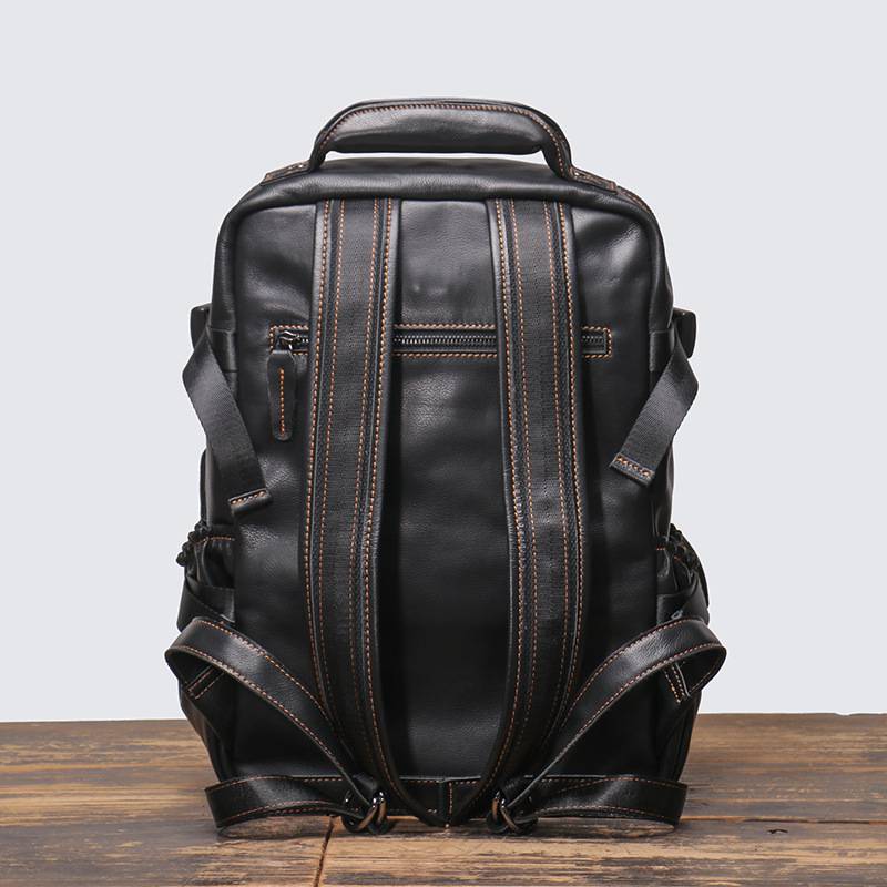 歐美復古後背包 真皮男士雙肩包 頭層牛皮商務旅行背包 新款大容量休閒電腦背包推薦 真皮包包