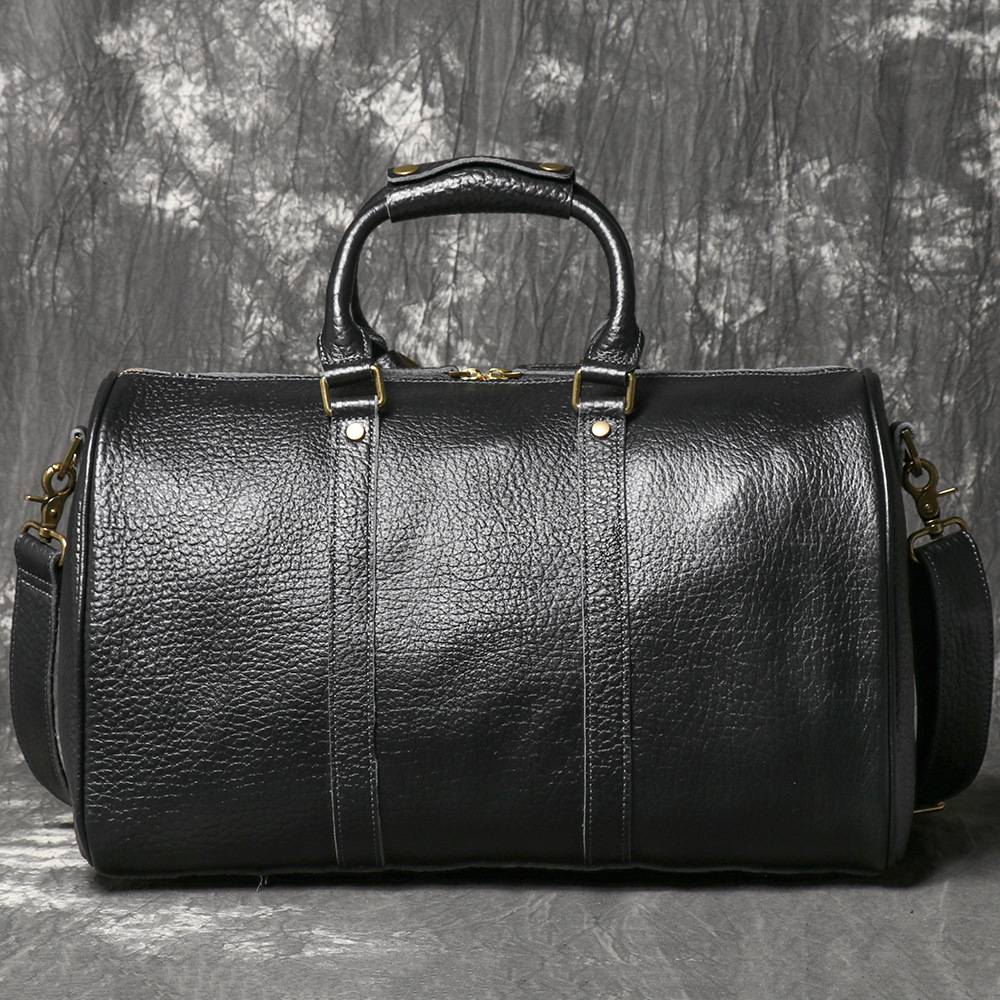 歐美野牛皮旅行包 真皮單肩斜挎旅行袋 新款大容量健身包 男式手提包出差旅行包推薦 真皮包包