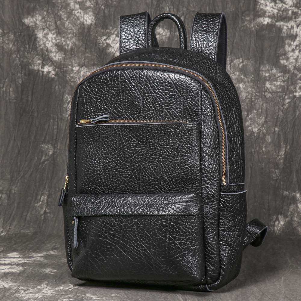 新款個性野牛皮休閒旅行大背包 男士後背包 真皮雙肩包 多功能電腦包旅行背包推薦 真皮包包