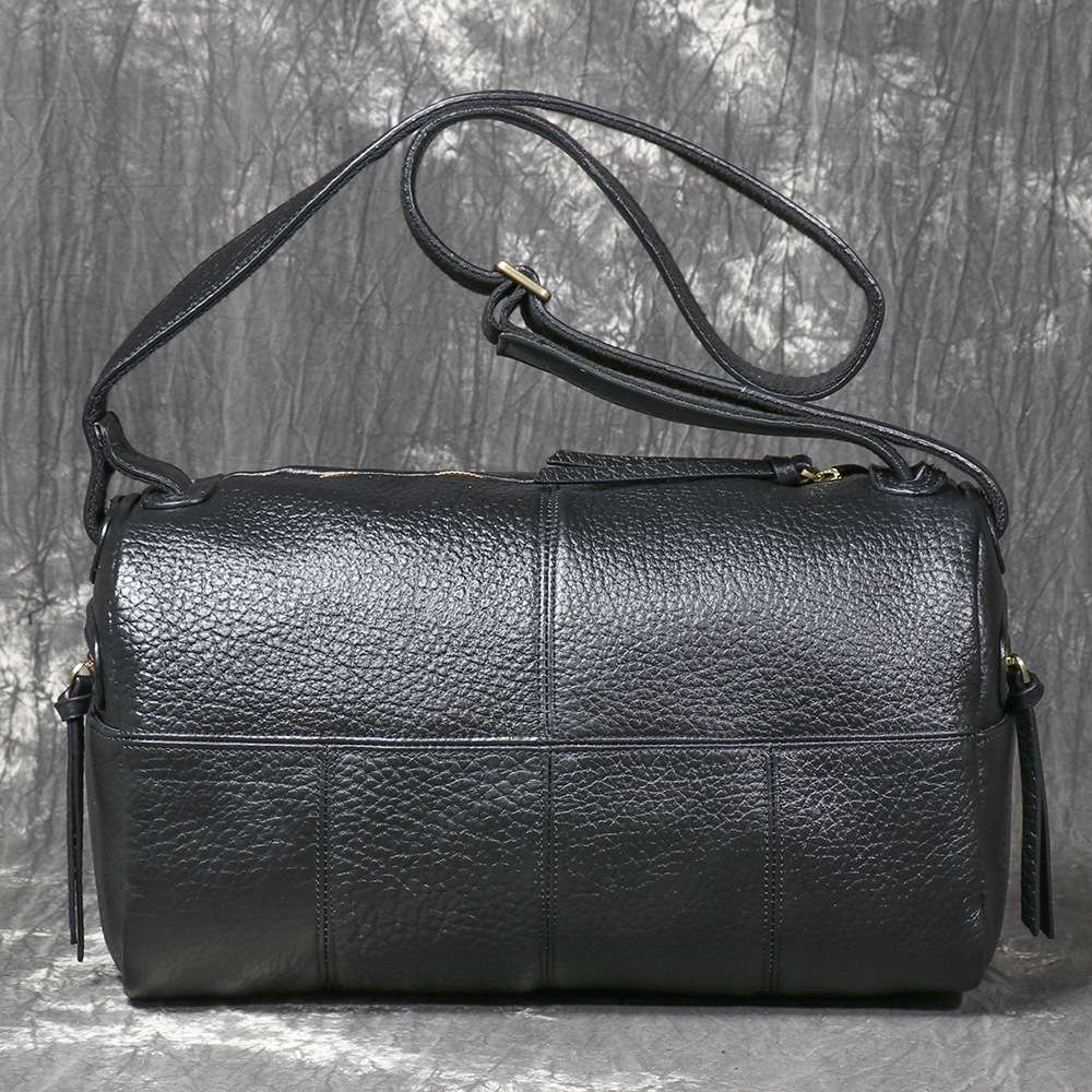 新款歐美復古男真皮旅行包 頭層牛皮單肩包斜背包 大容量斜挎包出差收納旅行袋郵差包推薦 真皮包包