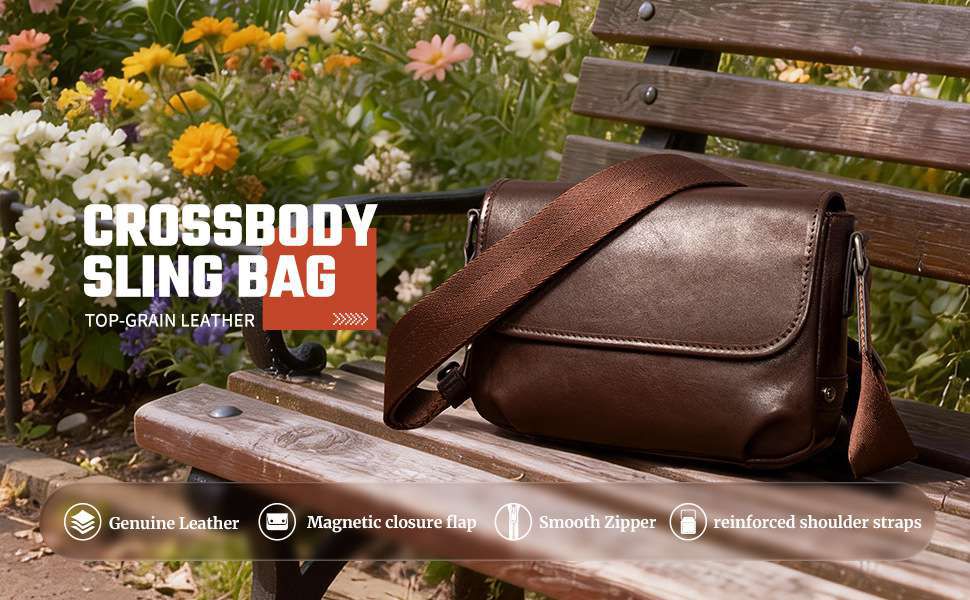 油蠟皮復古極簡約單肩背包 真皮斜挎包 男士包包休閒百搭時尚新款韓版女包推薦  真皮包包