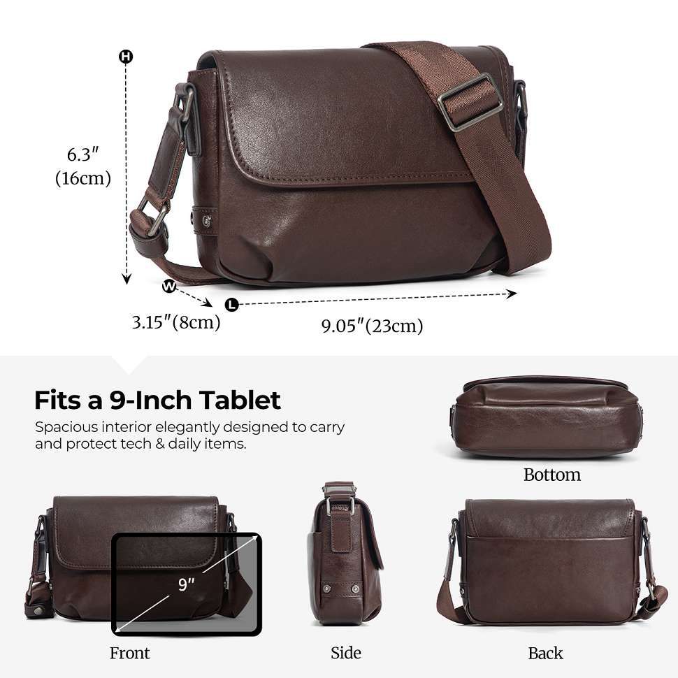 油蠟皮復古極簡約單肩背包 真皮斜挎包 男士包包休閒百搭時尚新款韓版女包推薦  真皮包包