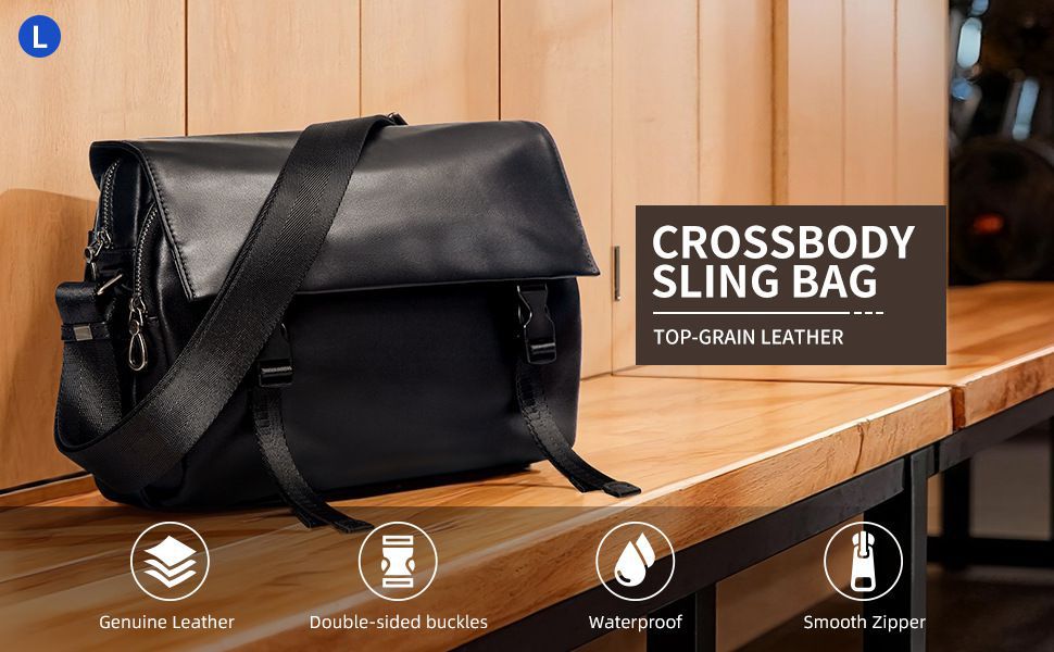 時尚高級感斜挎包 男女大容量雙主袋真皮復古蓋頭式單肩包 新款頭層牛皮斜背包推薦 真皮包包