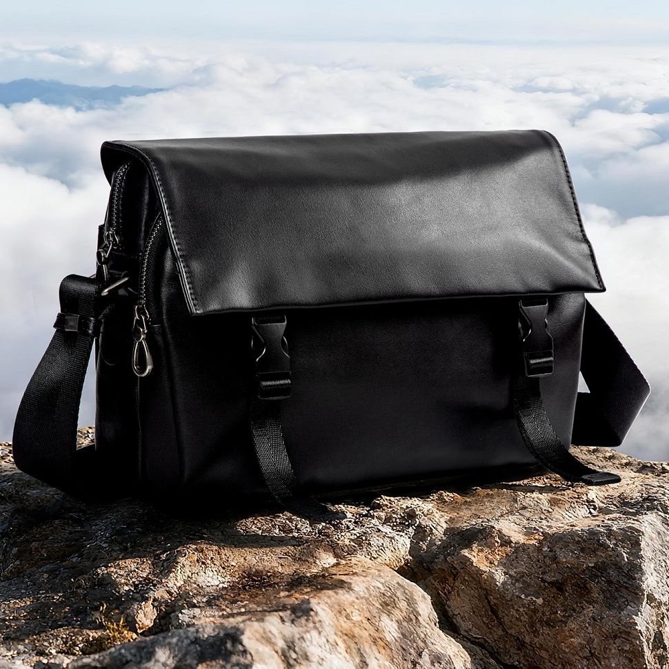 時尚高級感斜挎包 男女大容量雙主袋真皮復古蓋頭式單肩包 新款頭層牛皮斜背包推薦 真皮包包