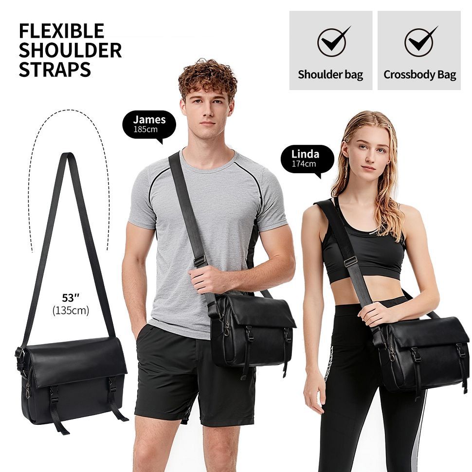 時尚高級感斜挎包 男女大容量雙主袋真皮復古蓋頭式單肩包 新款頭層牛皮斜背包推薦 真皮包包