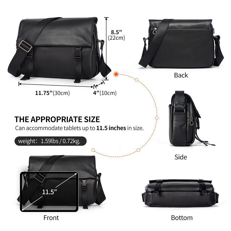 時尚高級感斜挎包 男女大容量雙主袋真皮復古蓋頭式單肩包 新款頭層牛皮斜背包推薦 真皮包包