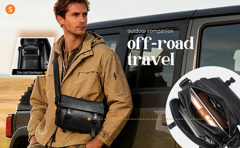 時尚高級感斜挎包 男女大容量雙主袋真皮復古蓋頭式單肩包 新款頭層牛皮斜背包推薦 真皮包包