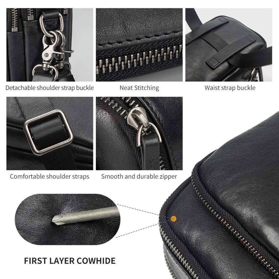 時尚男士斜挎包 真皮休閑肩背包斜背包 頭層牛皮韓版休閒復古質感單肩包 新款男包推薦  真皮包包