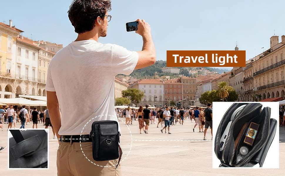 時尚真皮手機包 頭層牛皮單肩斜挎包 新款復古休閒簡約斜背包 時尚軟皮小背包腰包推薦 真皮包包