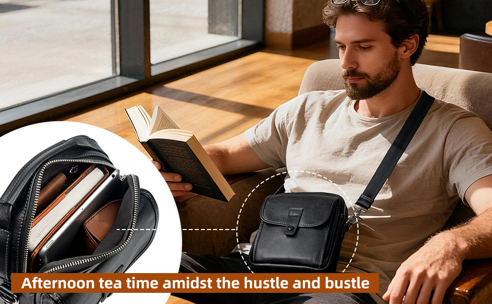 時尚男女適用斜背包 高級真皮單肩包 新款通勤逛街小方包 頭層牛皮實用ipad包包推薦 真皮包包