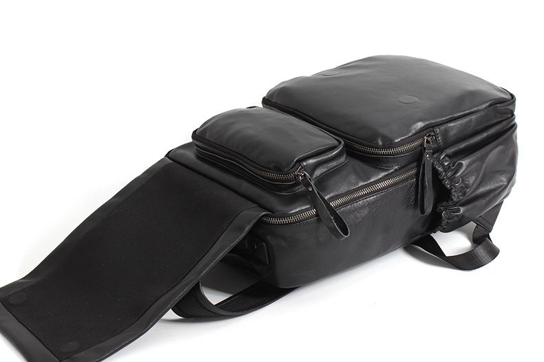 男士真皮雙肩包 頭層牛皮韓版防水後背包 大容量休閒男旅行包 新款翻蓋學生書包推薦 真皮包包