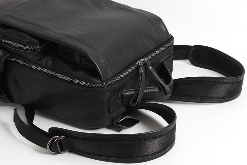 男士真皮雙肩包 頭層牛皮韓版防水後背包 大容量休閒男旅行包 新款翻蓋學生書包推薦 真皮包包