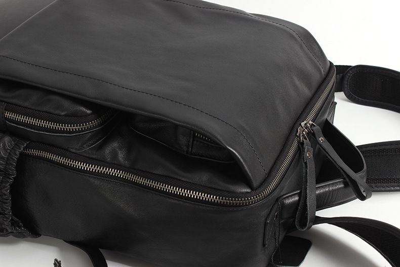 男士真皮雙肩包 頭層牛皮韓版防水後背包 大容量休閒男旅行包 新款翻蓋學生書包推薦 真皮包包