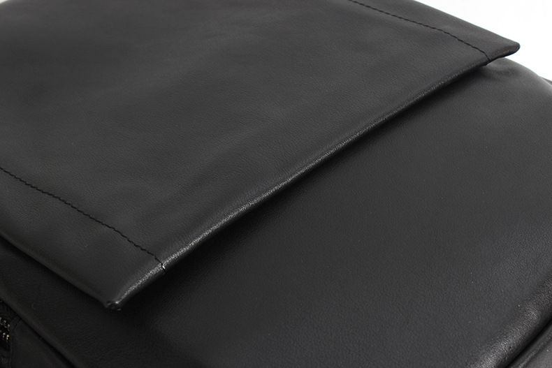 男士真皮雙肩包 頭層牛皮韓版防水後背包 大容量休閒男旅行包 新款翻蓋學生書包推薦 真皮包包