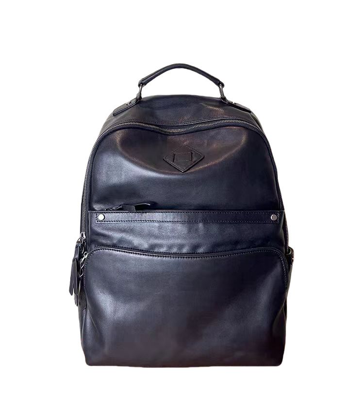 男真皮雙肩包 大號頭層牛皮大容量後背包 軟皮商務出差旅行包電腦包 潮流時尚學生書包推薦 真皮包包