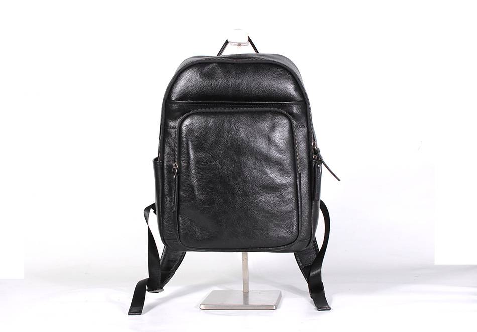 頭層牛皮後背包 男士真皮雙肩包 大容量商務樹膏皮男士多夾層背包 新款時尚男包推薦 真皮包包