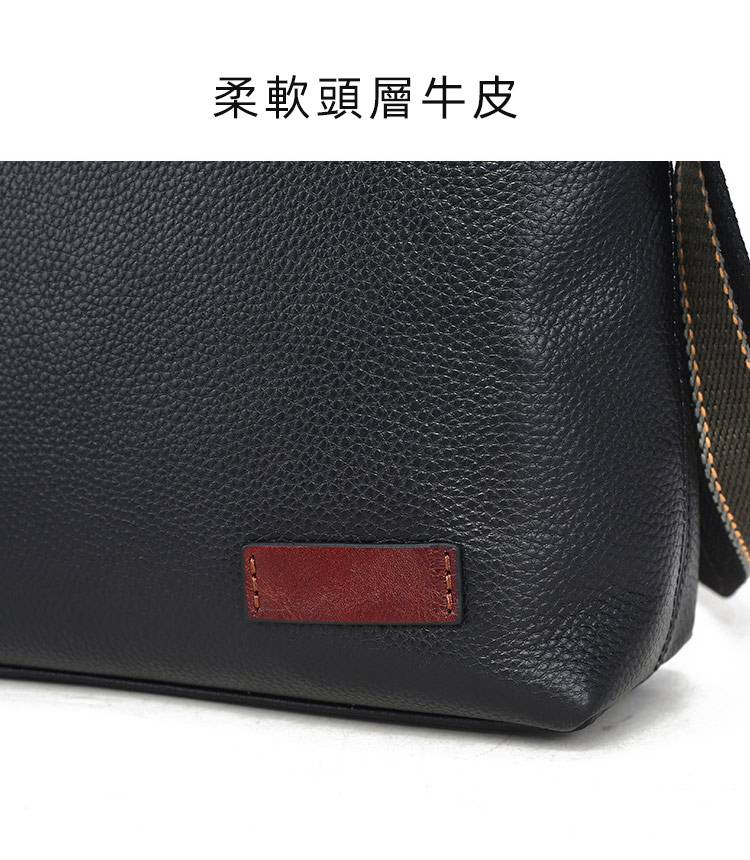 男男包新款單肩包 真皮休閒斜背包 簡約商務斜挎包 大容量高級感潮牌青年小背包推薦 真皮包包