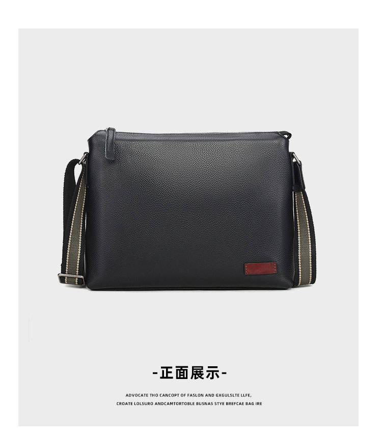男男包新款單肩包 真皮休閒斜背包 簡約商務斜挎包 大容量高級感潮牌青年小背包推薦 真皮包包
