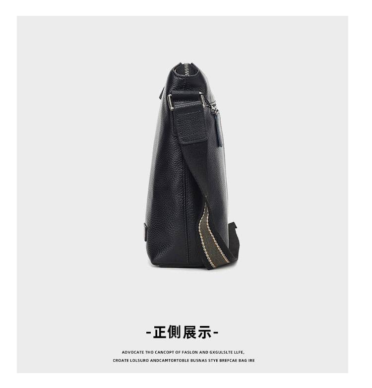 男男包新款單肩包 真皮休閒斜背包 簡約商務斜挎包 大容量高級感潮牌青年小背包推薦 真皮包包