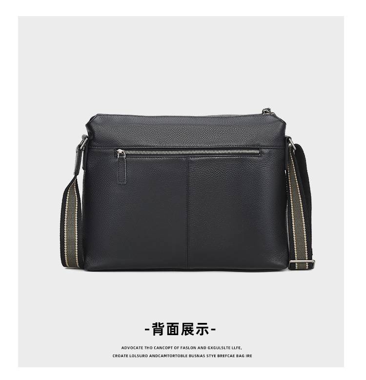男男包新款單肩包 真皮休閒斜背包 簡約商務斜挎包 大容量高級感潮牌青年小背包推薦 真皮包包