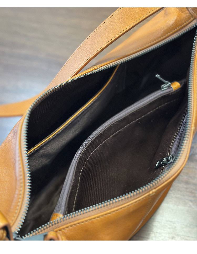 新款真皮女包 頭層牛皮斜跨包 休閒包月牙包 流蘇高級感馬鞍包單肩包斜背包推薦  真皮包包