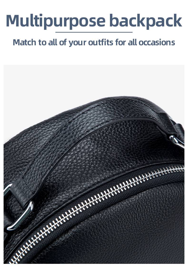 真皮軟皮後背包 新款大容量簡約時尚學生書包 頭層牛皮女士旅行包休閒背包 雙肩包女推薦 真皮包包