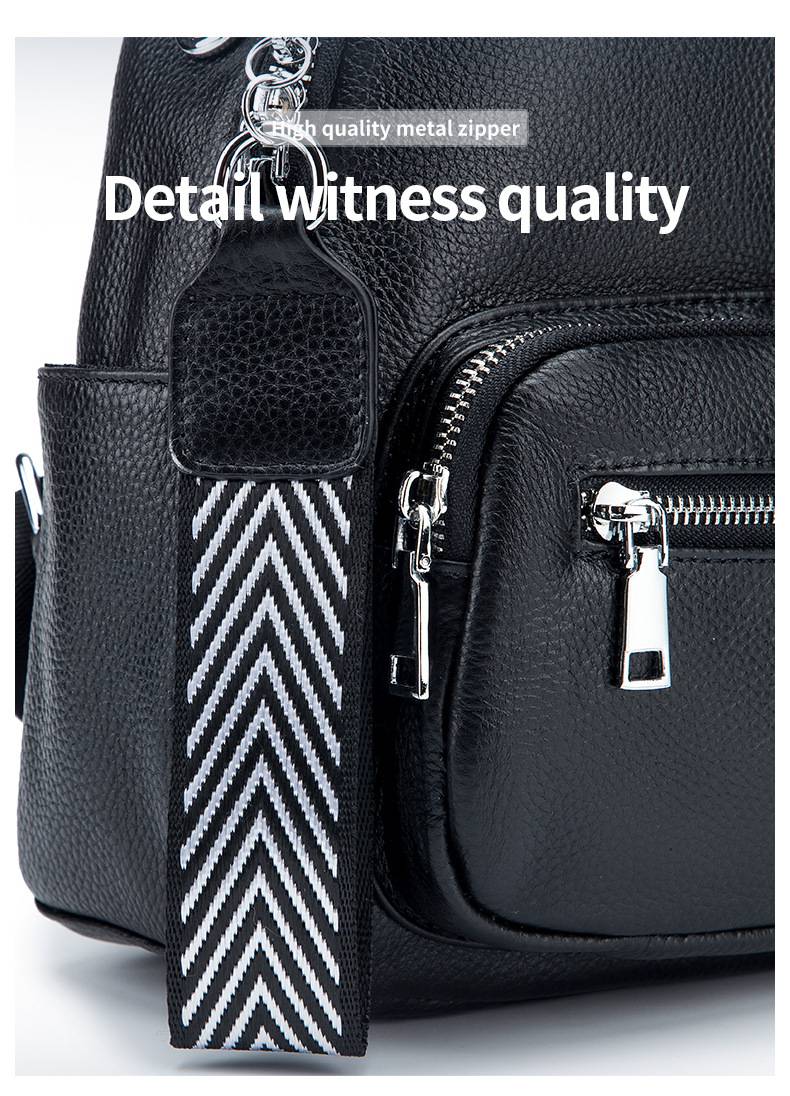 真皮軟皮後背包 新款大容量簡約時尚學生書包 頭層牛皮女士旅行包休閒背包 雙肩包女推薦 真皮包包