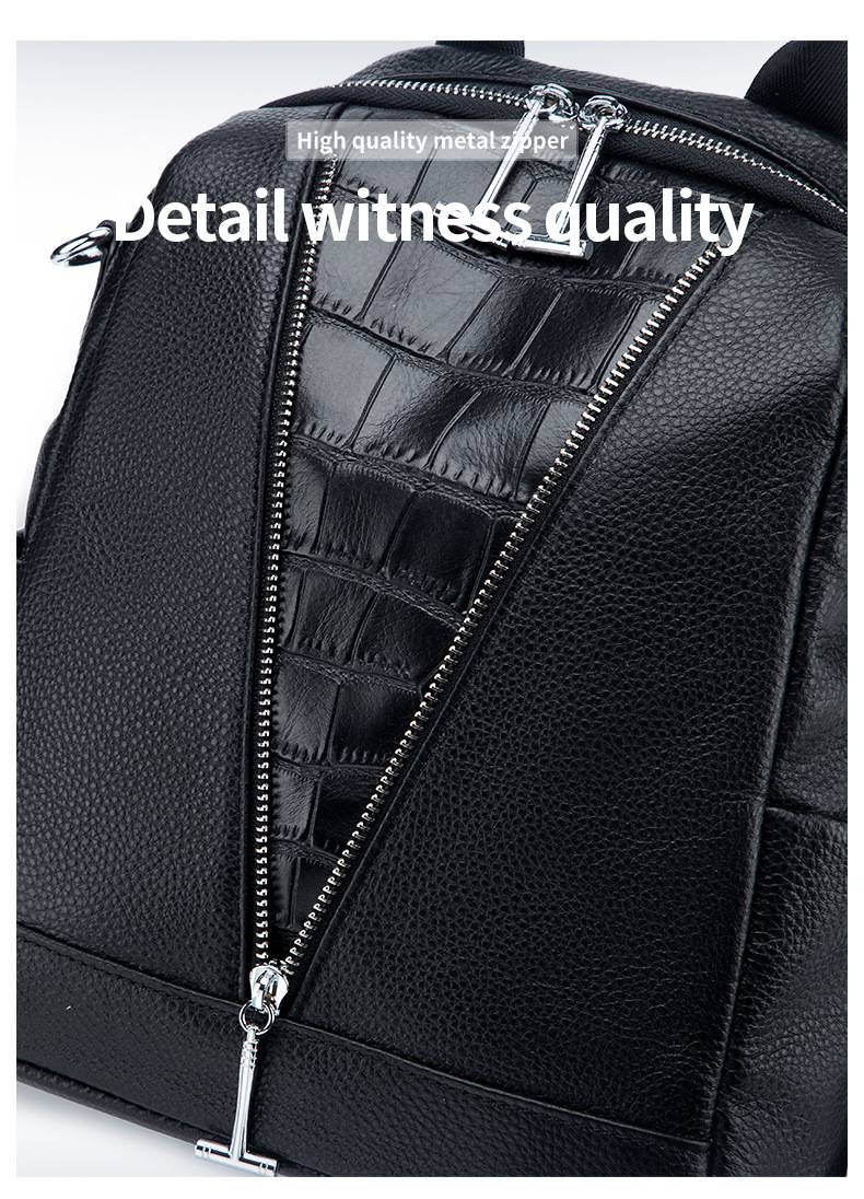 多功能頭層牛皮女包 一包兩用 新款休閒雙肩包 百搭款真皮女士後背包通勤旅行包推薦 真皮包包