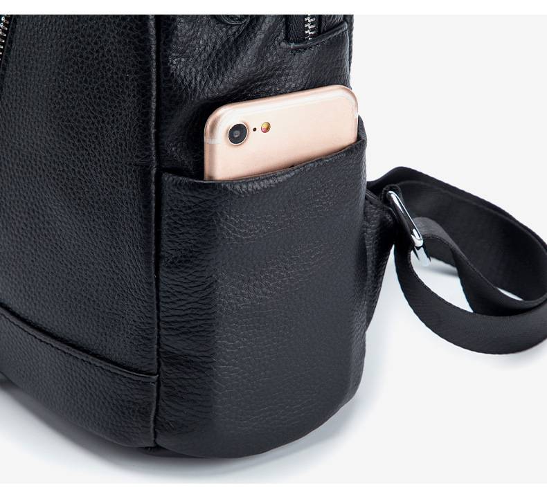 多功能頭層牛皮女包 一包兩用 新款休閒雙肩包 百搭款真皮女士後背包通勤旅行包推薦 真皮包包