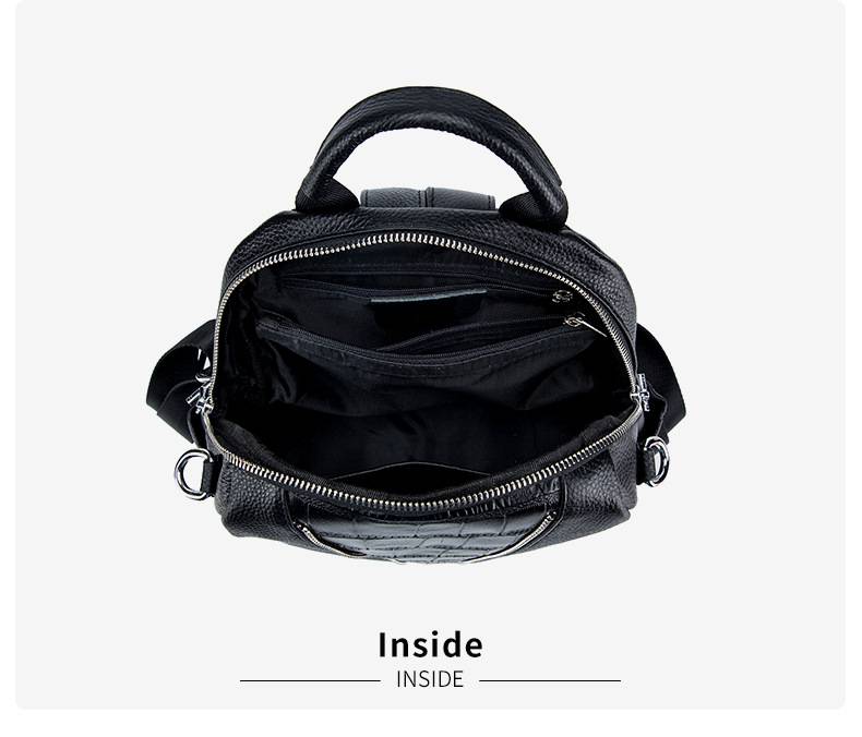 多功能頭層牛皮女包 一包兩用 新款休閒雙肩包 百搭款真皮女士後背包通勤旅行包推薦 真皮包包