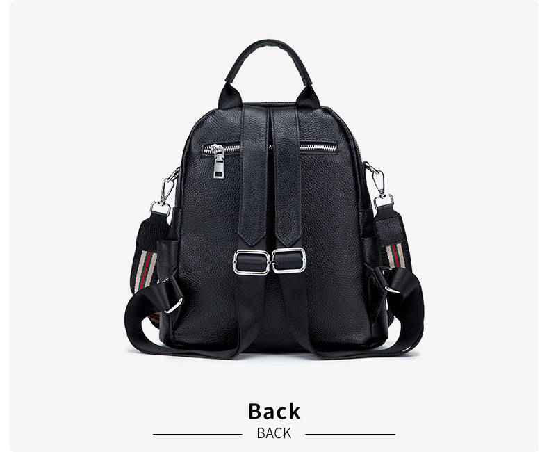 多功能頭層牛皮女包 一包兩用 新款休閒雙肩包 百搭款真皮女士後背包通勤旅行包推薦 真皮包包