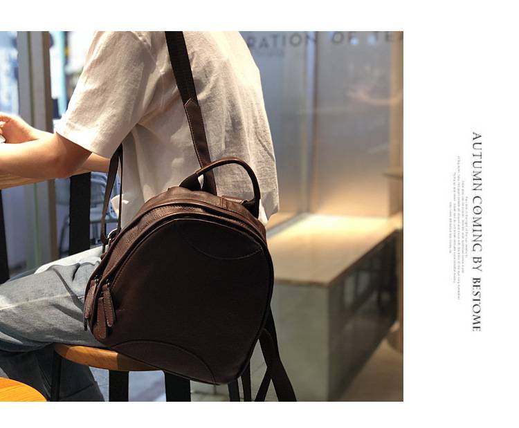 新款大小號後背包 真皮女包 頭層牛皮女士雙肩包 真皮時尚學生書包背包女包推薦 真皮包包