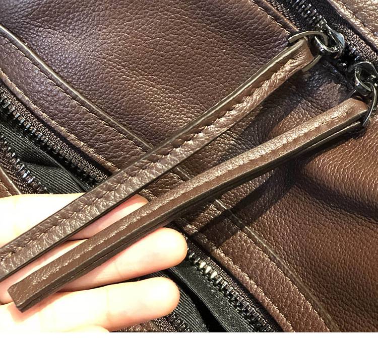 頭層牛皮真皮雙肩包 女生韓版大容量旅行背包 新款潮軟皮時尚後背包學生書包推薦 真皮包包