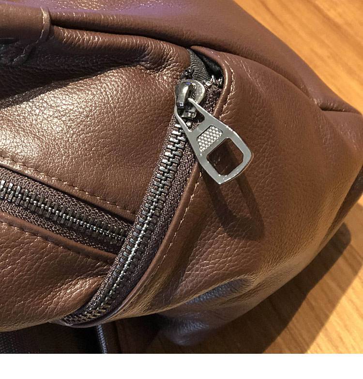 頭層牛皮真皮雙肩包 女生韓版大容量旅行背包 新款潮軟皮時尚後背包學生書包推薦 真皮包包