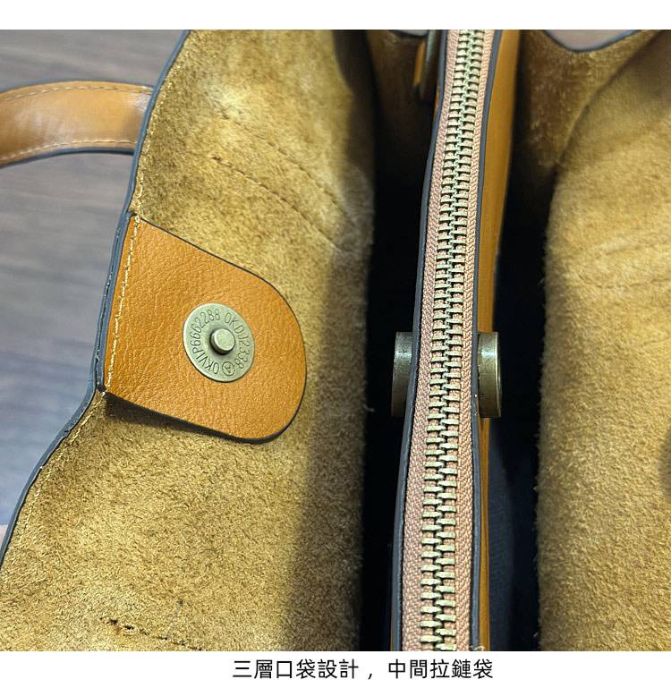 新款頭層樹膏皮手提包 植鞣牛皮斜背包包 頭層牛皮女式休閒百搭托特包 真皮單肩斜挎包推薦 真皮包包