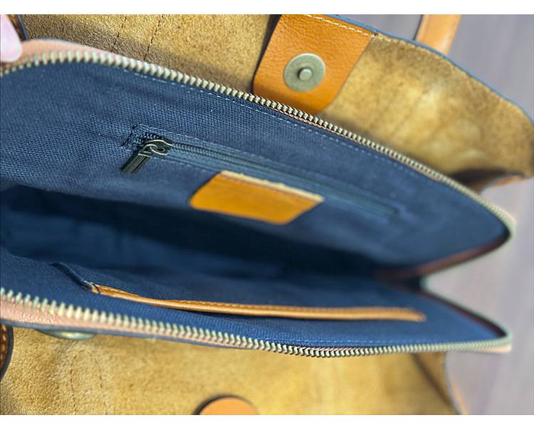 新款頭層樹膏皮手提包 植鞣牛皮斜背包包 頭層牛皮女式休閒百搭托特包 真皮單肩斜挎包推薦 真皮包包