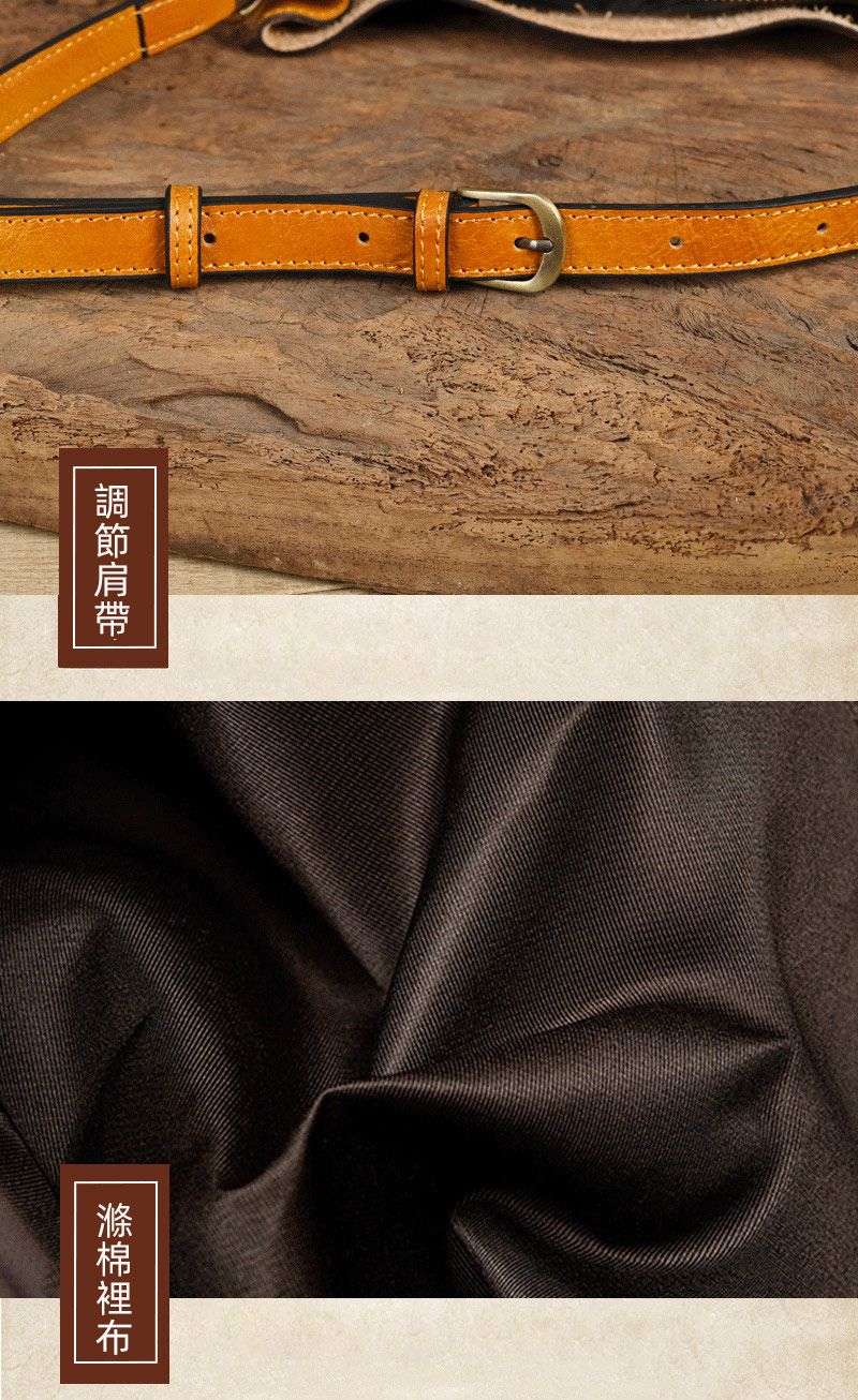 新款頭層牛皮手工擦色斜背包 植鞣皮多用途大容量女單肩包側背包 復古女生單肩背包推薦 真皮包包