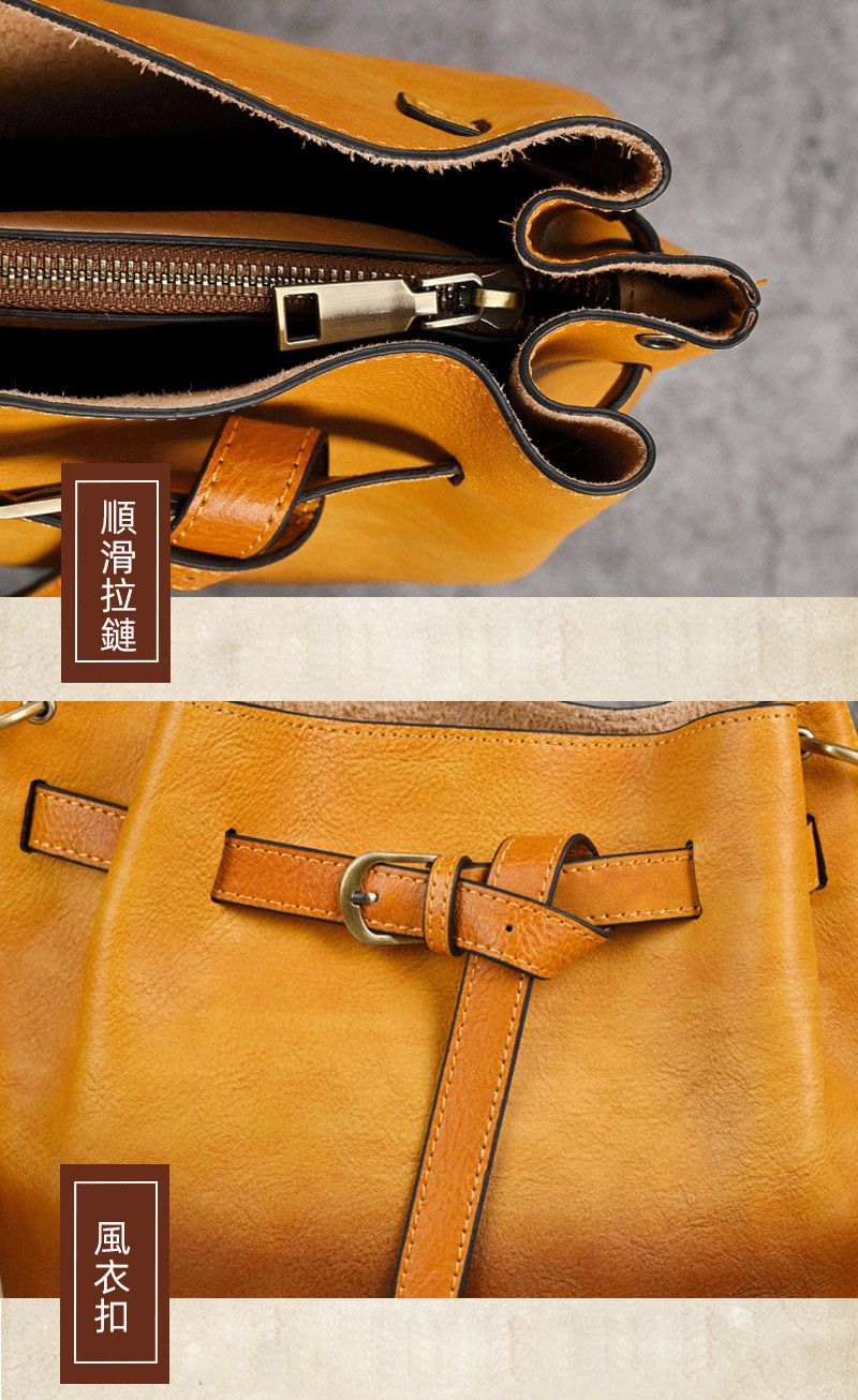 新款頭層牛皮手工擦色斜背包 植鞣皮多用途大容量女單肩包側背包 復古女生單肩背包推薦 真皮包包
