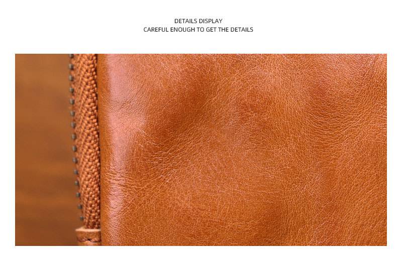 新款做舊手工擦色頭層牛皮手拿包 女士復古簡約大容量手機包 時尚真皮手抓包推薦 真皮包包