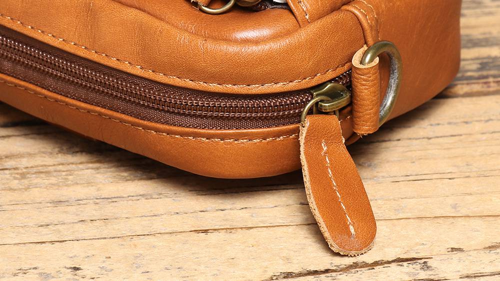 新款男式真皮單肩包 頭層牛皮斜挎包 多功能穿皮帶休閒手機包斜背包 復古肩背包推薦 真皮包包