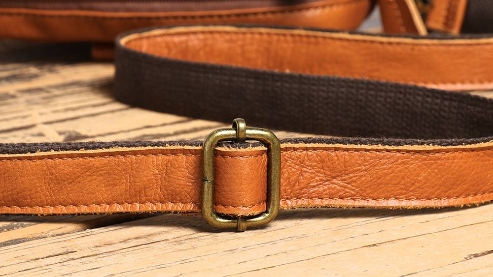 新款男式真皮單肩包 頭層牛皮斜挎包 多功能穿皮帶休閒手機包斜背包 復古肩背包推薦 真皮包包