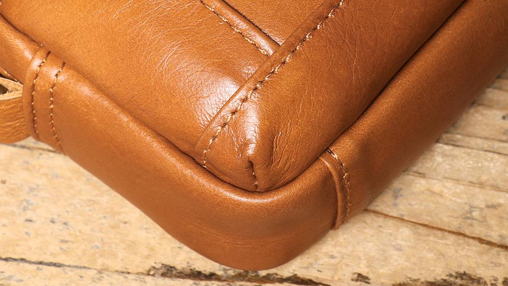 新款男式真皮單肩包 頭層牛皮斜挎包 多功能穿皮帶休閒手機包斜背包 復古肩背包推薦 真皮包包