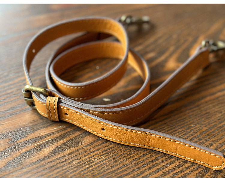 時尚真皮相機包女 新款小方包 頭層牛皮休閒單肩斜挎包 復古植鞣牛皮斜背包推薦 真皮包包