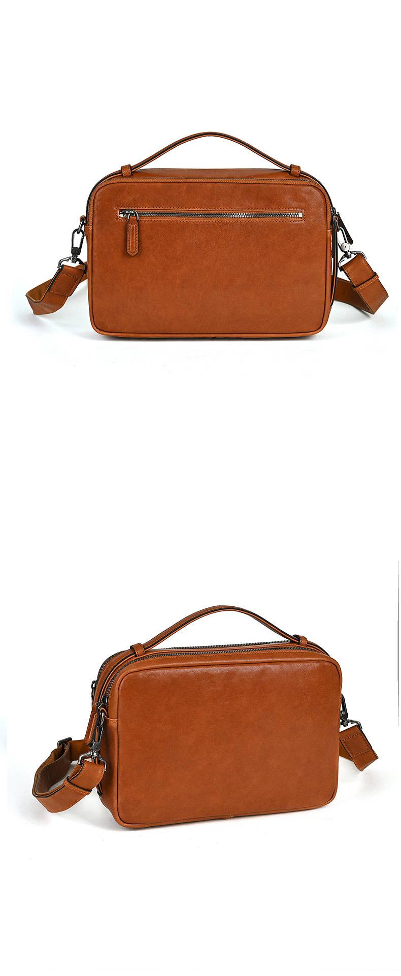 復古真皮男士斜挎包 戶外騎行簡約公事包 休閒時尚手提包斜背包 個性斜挎包新款男包推薦 真皮包包