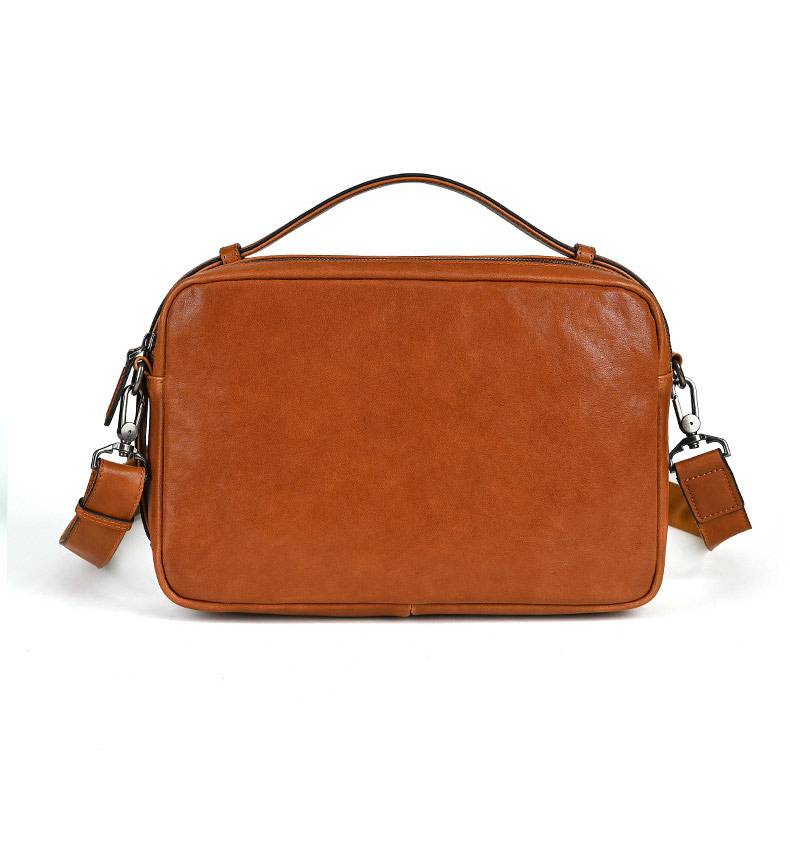 復古真皮男士斜挎包 戶外騎行簡約公事包 休閒時尚手提包斜背包 個性斜挎包新款男包推薦 真皮包包