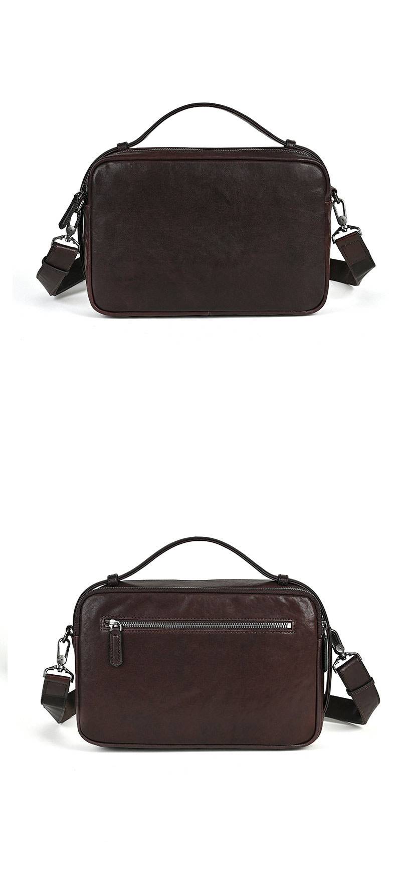 復古真皮男士斜挎包 戶外騎行簡約公事包 休閒時尚手提包斜背包 個性斜挎包新款男包推薦 真皮包包