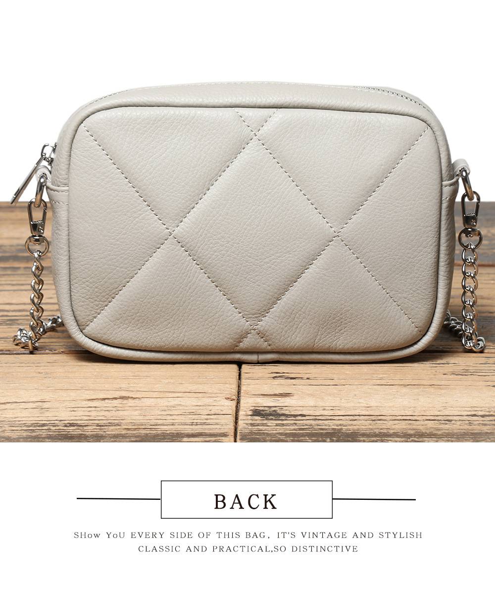 真皮新款菱格鏈條包 頭層牛皮小方包 女生真皮斜挎包 女式簡約休閒單肩包斜背包推薦 真皮包包