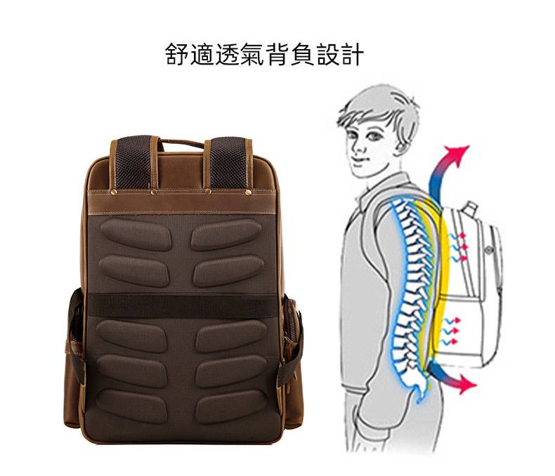 新款頭層牛皮後背包 瘋馬皮商務雙肩包 高檔真皮男士旅行背包 多功能休閒通勤包包旅行包推薦 真皮包包