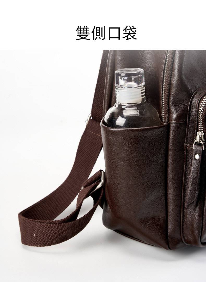 新款頭層植鞣牛皮後背包 歐美時尚雙肩包 女生學生書包 真皮女包 大容量軟皮多用女士背包推薦包 真皮包包