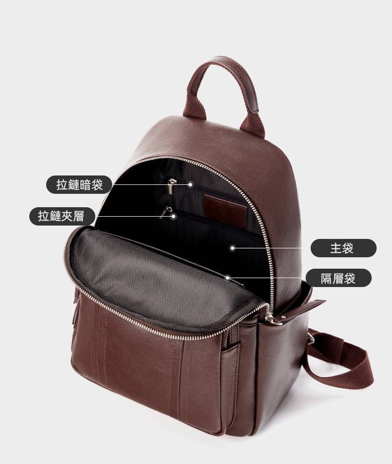 新款頭層植鞣牛皮後背包 歐美時尚雙肩包 女生學生書包 真皮女包 大容量軟皮多用女士背包推薦包 真皮包包
